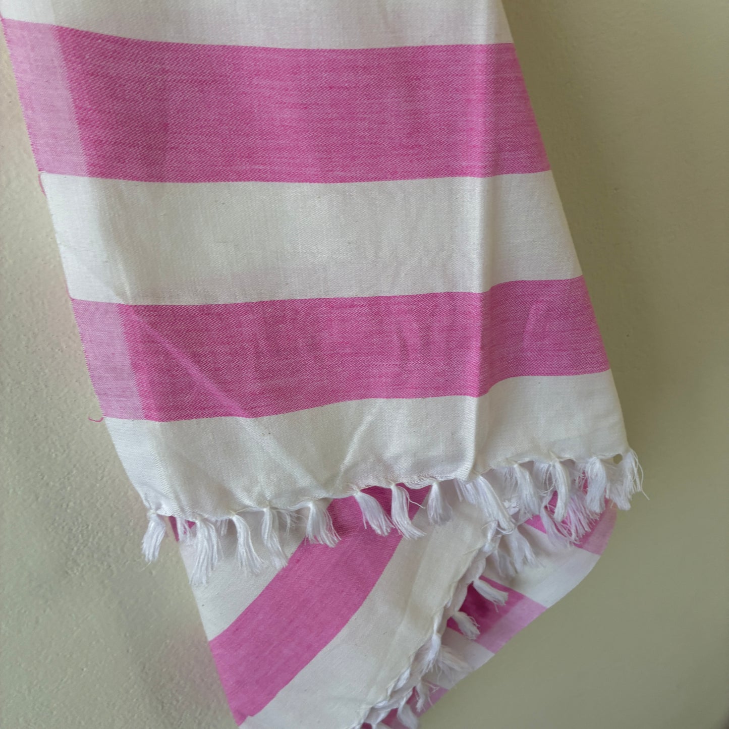 pink Stripes Cotton Bath Towels