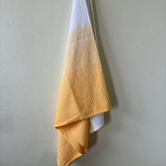 Premium Yellow Ombre  Cotton Bath Towels