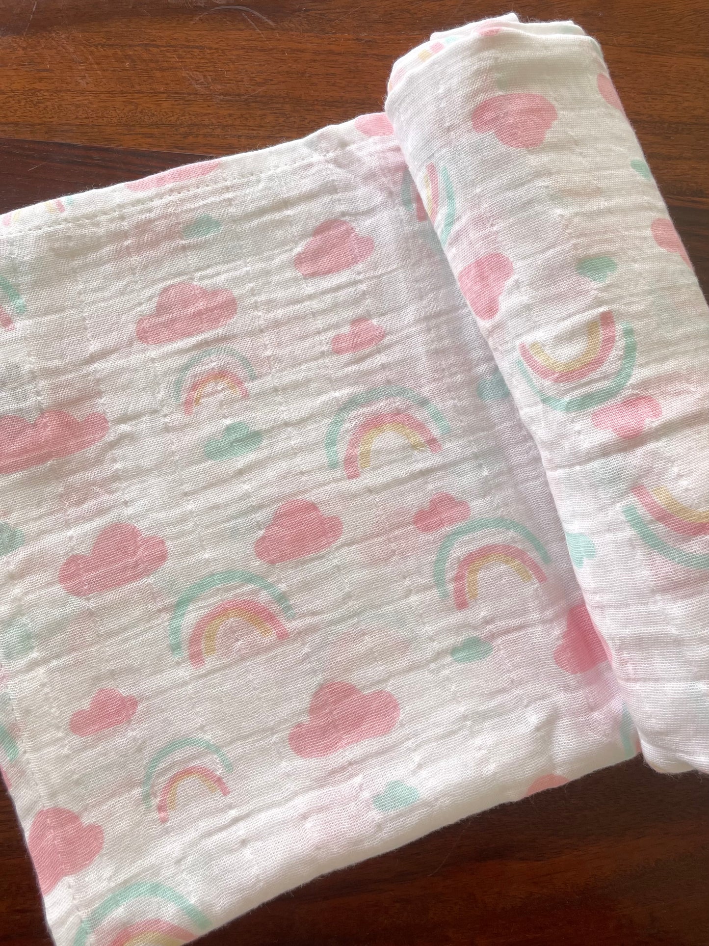 Rainbow Muslin Bath Towel