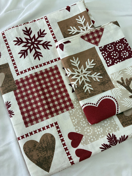 Single Size Cotton Bedspread with 1 Pillow Cover 60 x 90 in