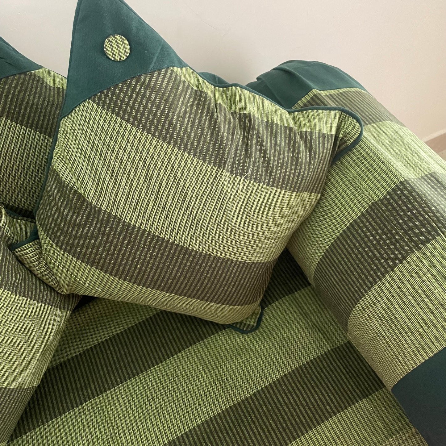 Green Stripes Diwan Set