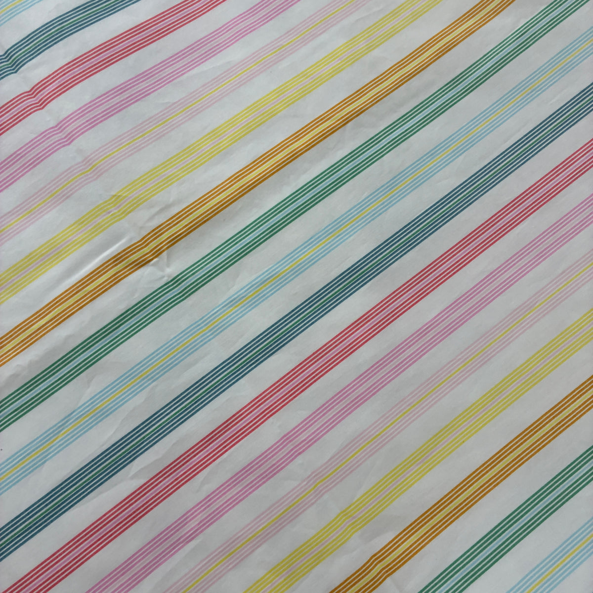 Multicolour Stripes Satin Cotton King Size Bedspread 100x110 inches