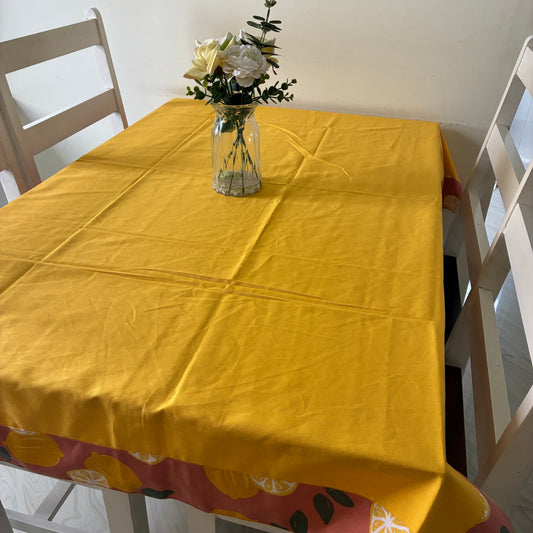 Yellow Plain 4 Seater Table Covers