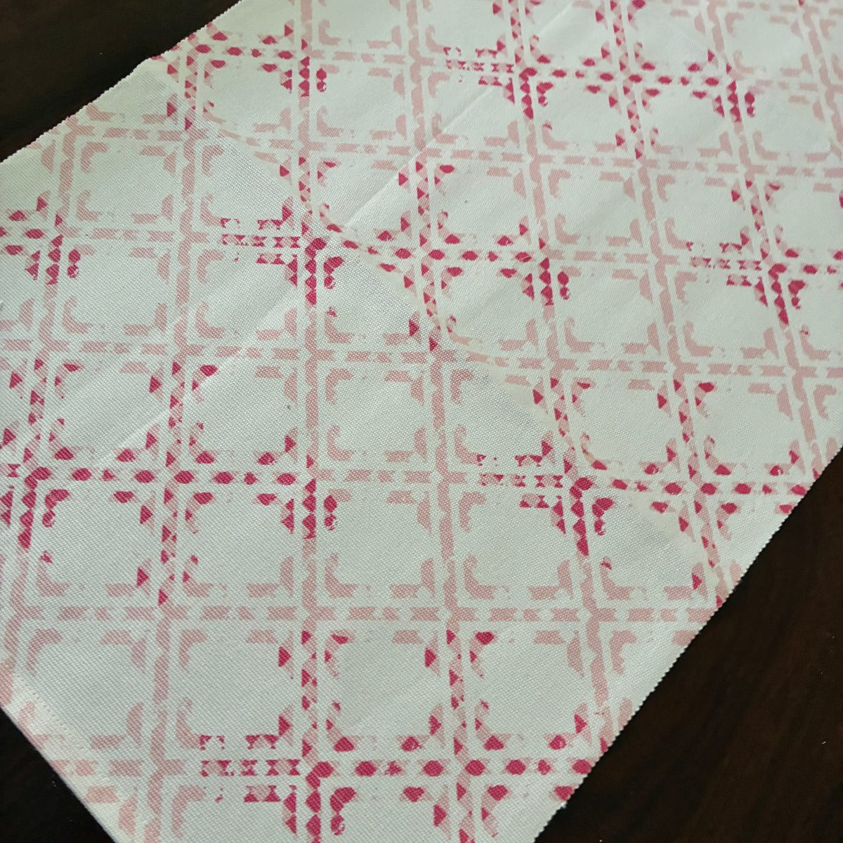 Pink Abstract Table Runner 3 ft long