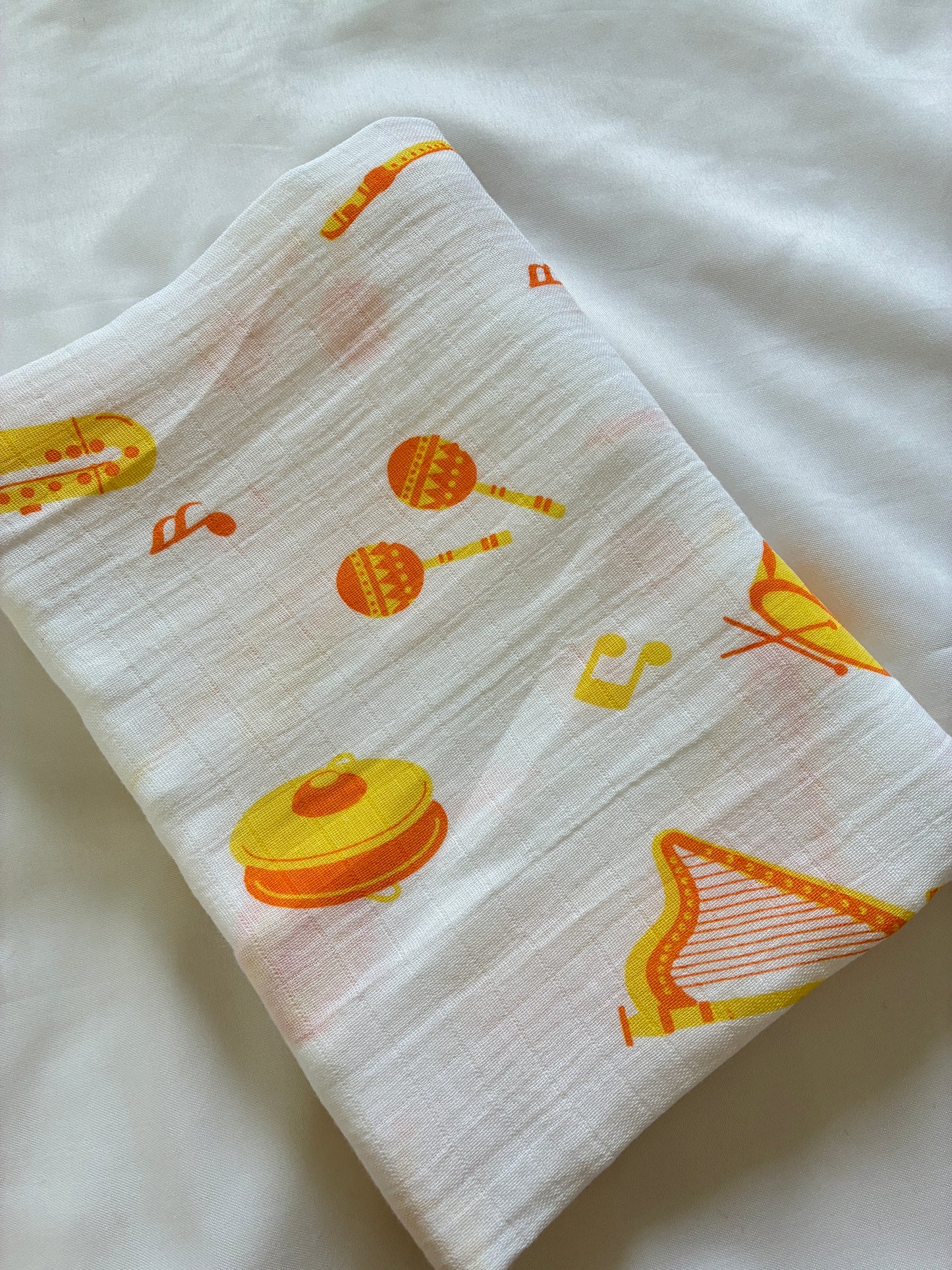 Musical Instruments Muslin Bath Towel