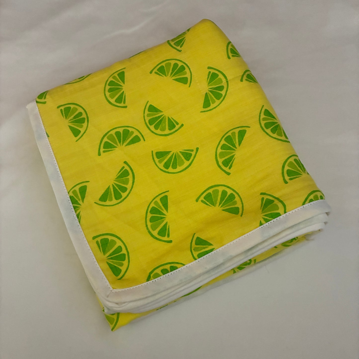 Yellow Lime Muslin Blanket/ Dohar