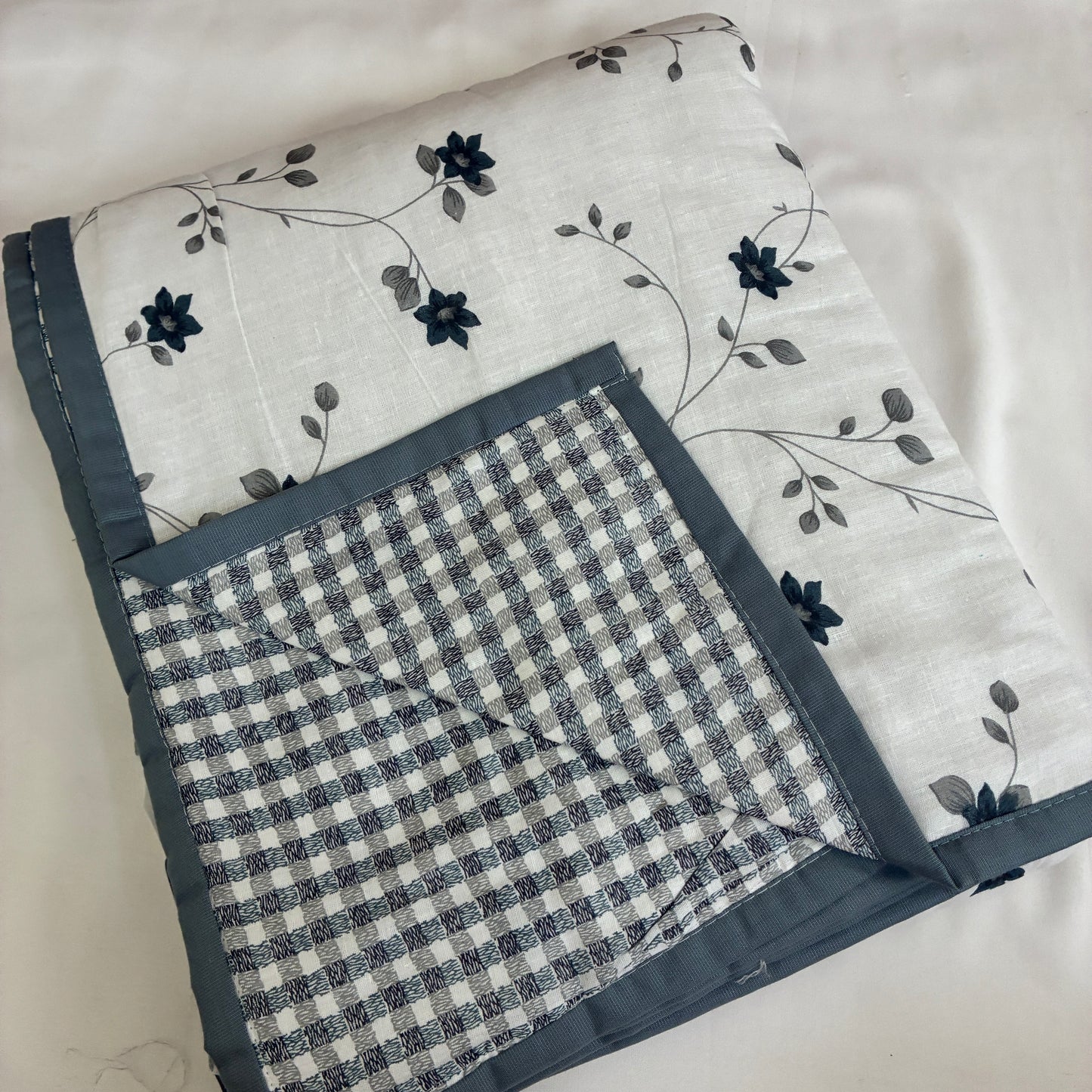 Midnight Bloom Reversible Cotton Double Size Dohar