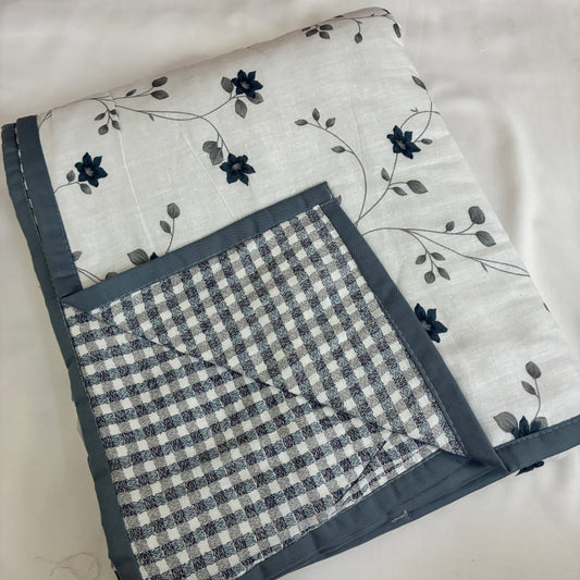 Midnight Bloom Reversible Cotton Double Size Dohar