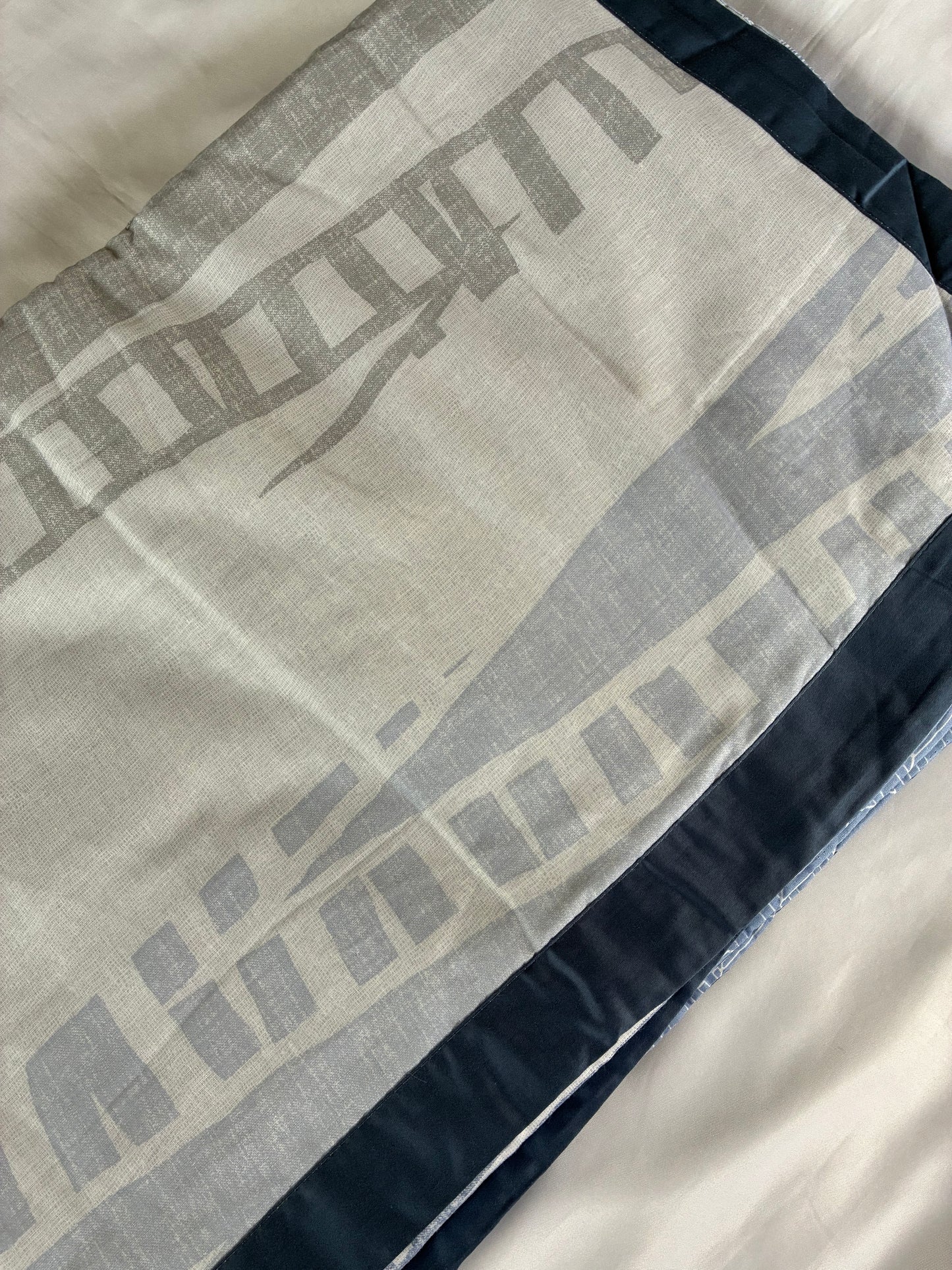 Blue Abstract Cotton Double Size Dohar