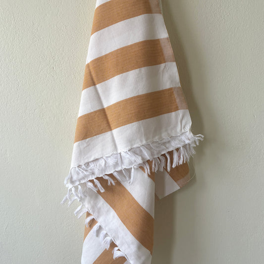 Brown Stripes Cotton Bath Towels
