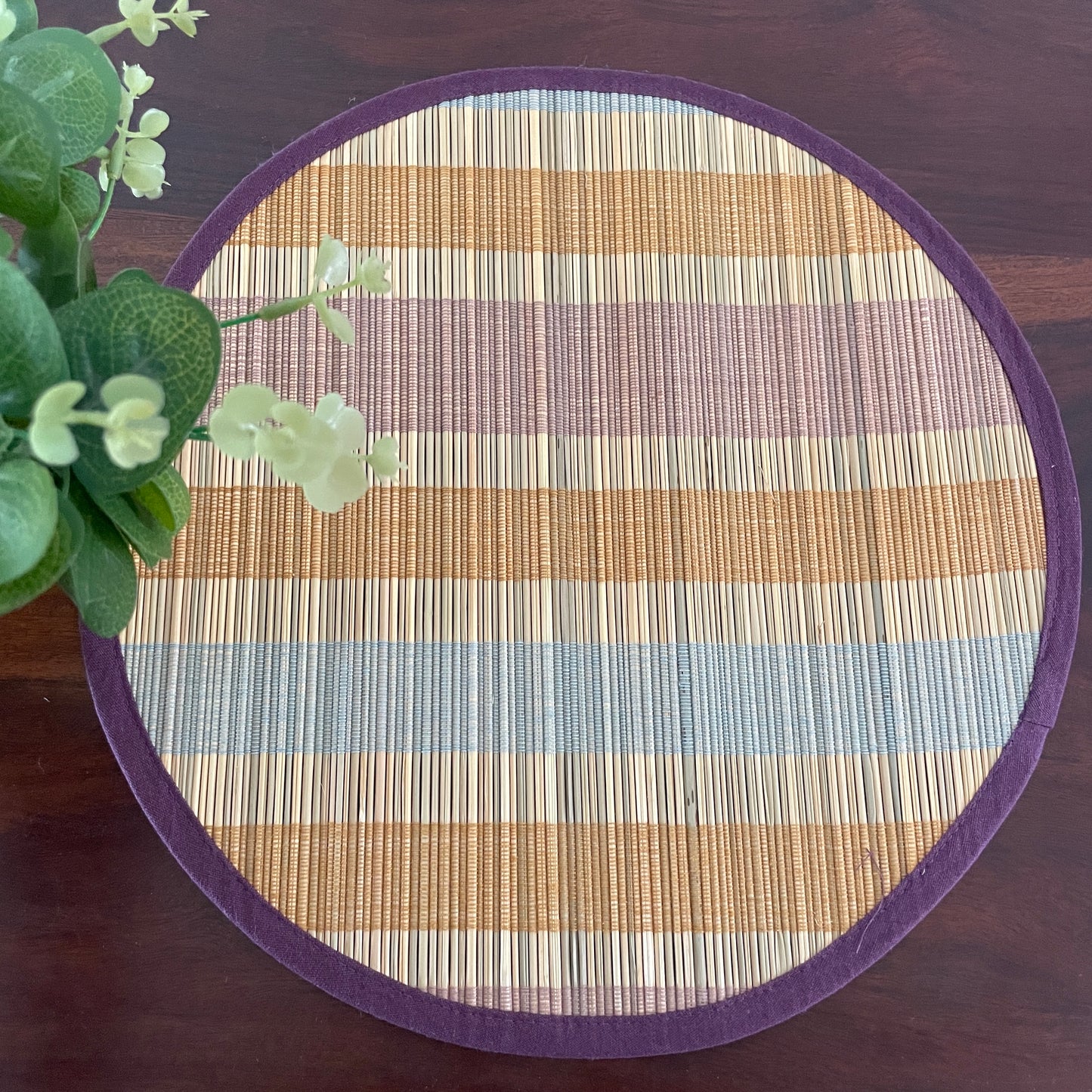 Round Bamboo Placemats Set of 2