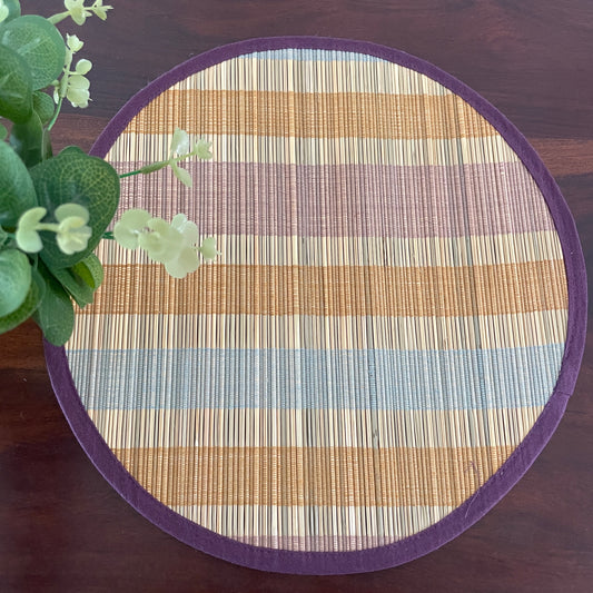 Round Bamboo Placemats Set of 2