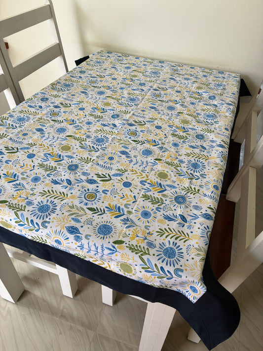 Blue Floral 4 Seater Table Covers