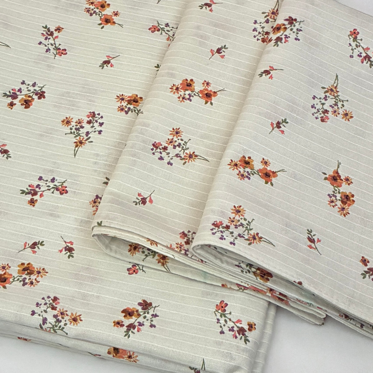 Cute Floral Single Size Cotton Bedspread with 2 Pillow Covers 60 x 90 in