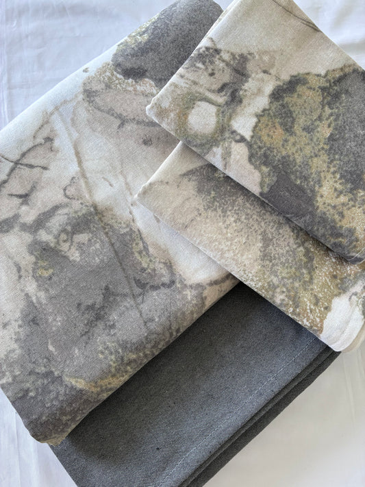 Abstract King Size Cotton Bedspread 100x110 in