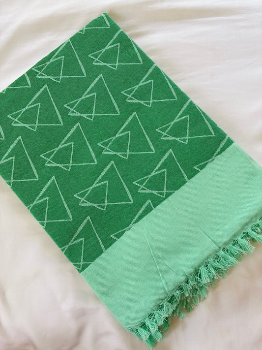 Green Single Size Blanket / Throw