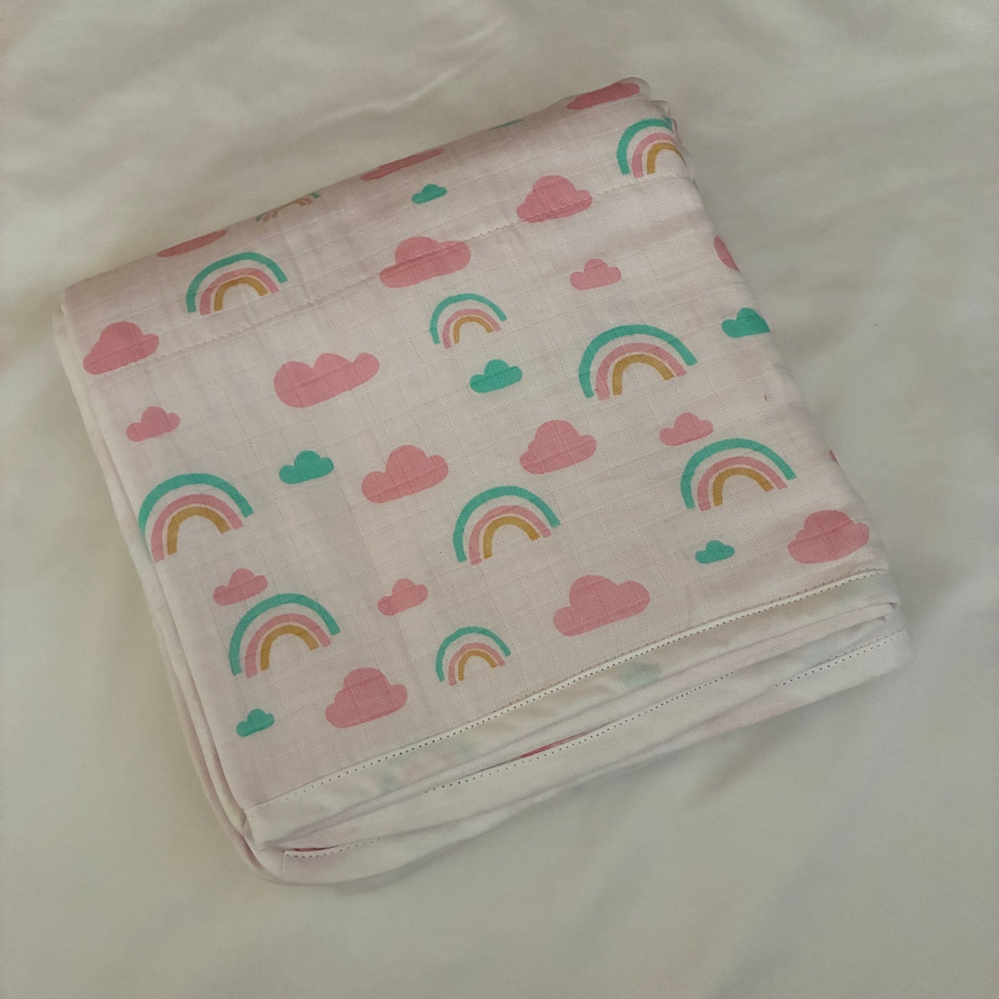 Pink Clouds Muslin Blanket/ Dohar
