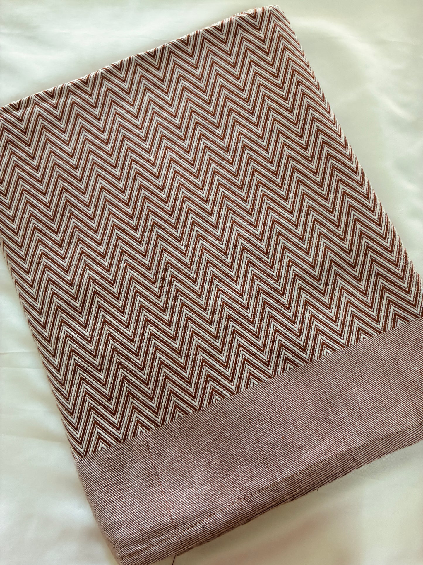 Herringbone Single Size Cotton Blanket / Throw