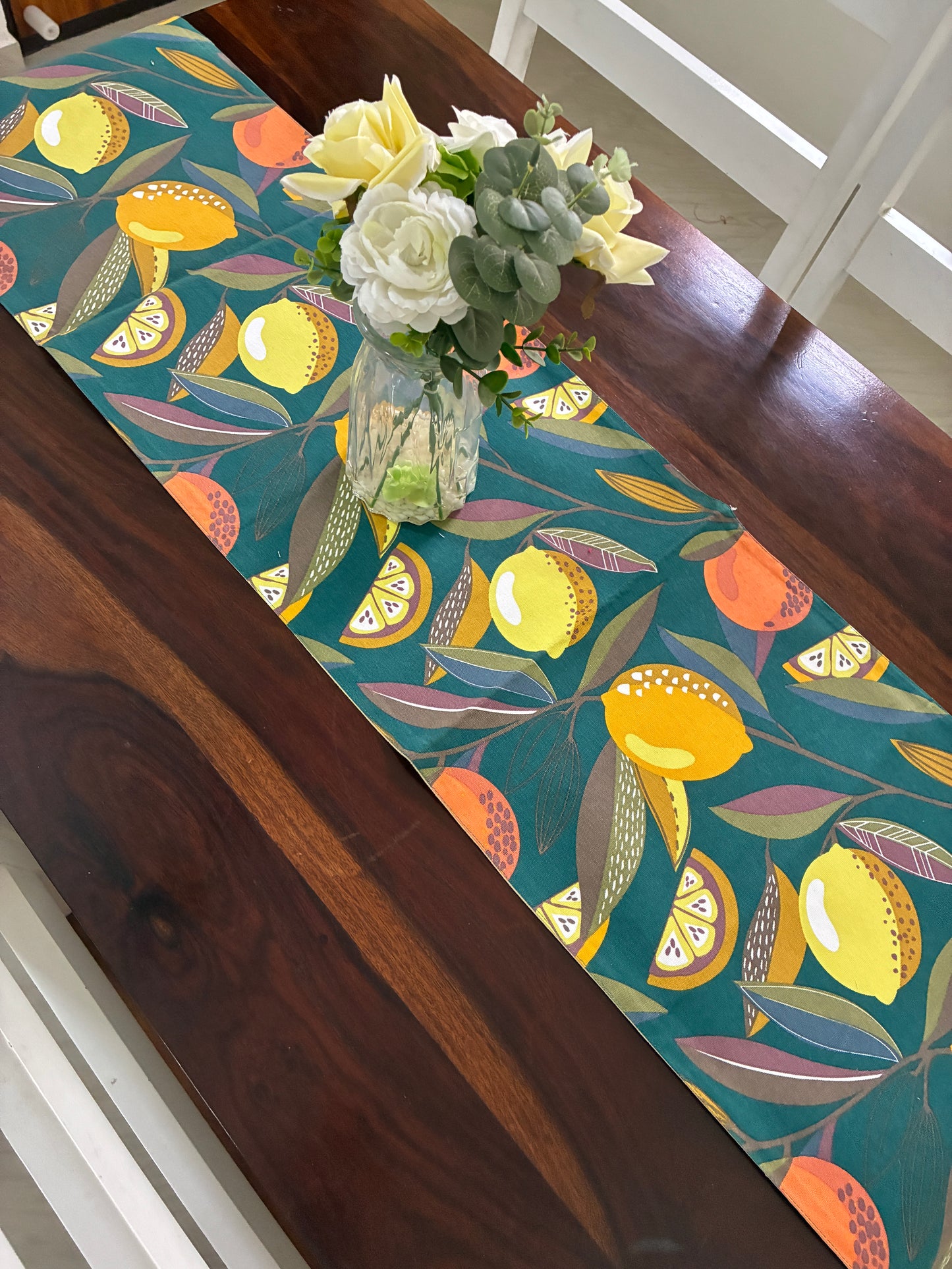 Lemon Table Runner 6 ft long