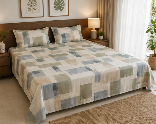 Super King Size Bedspread 120x 120 inches (2 PILLOW COVERS)