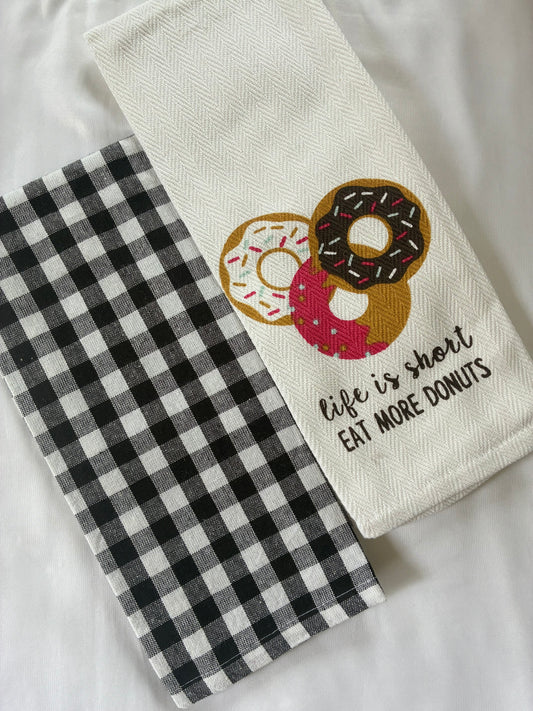 Donut Printed Hand/Lunch Towels (Set of 2)