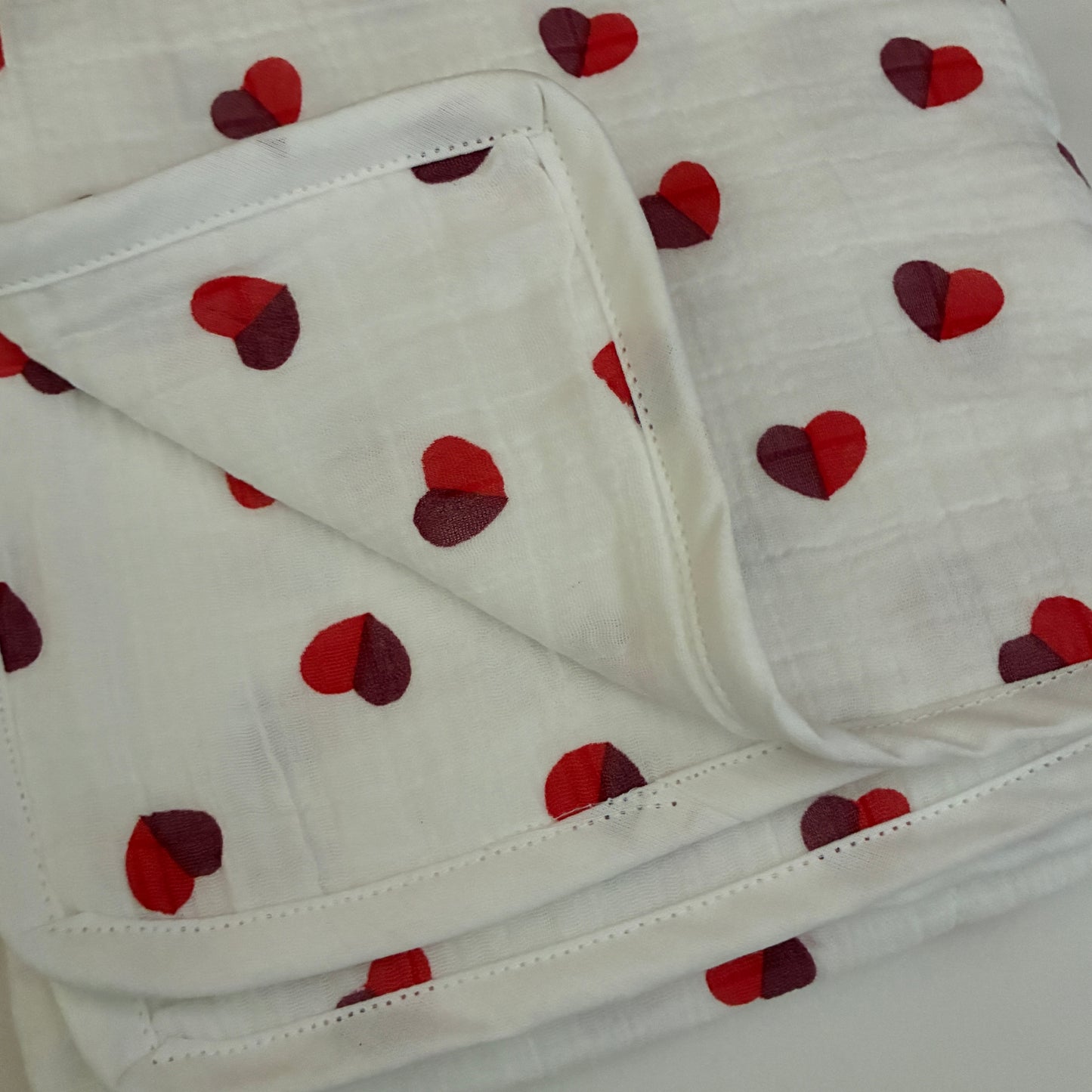 Hearts Muslin Blanket/ Dohar