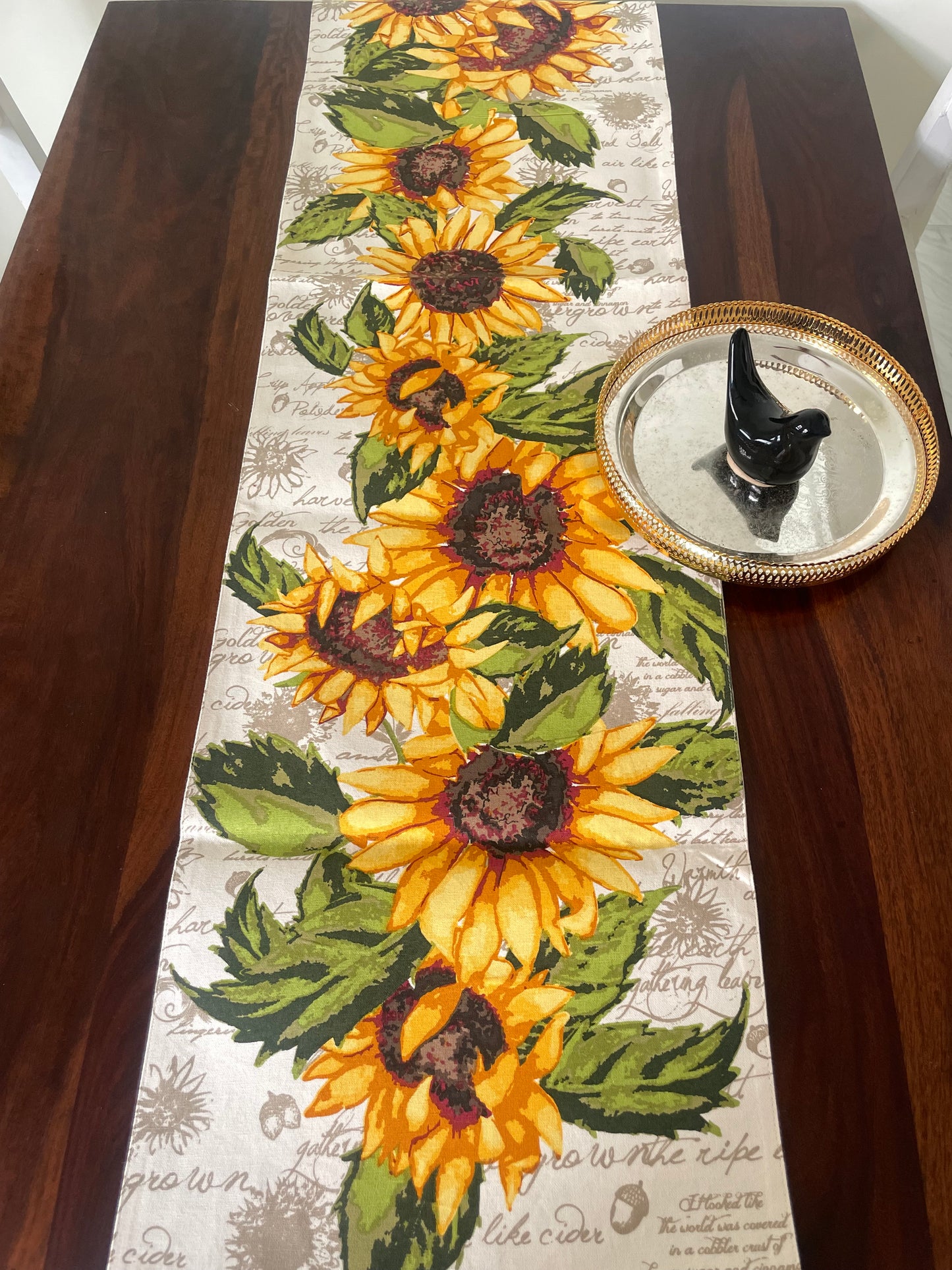 Sun Flower Table Runner 6 ft long