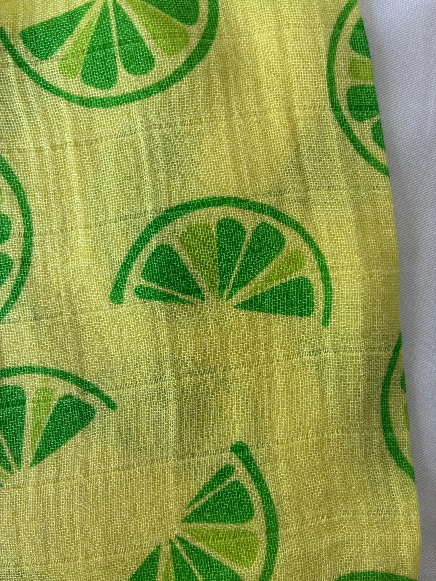 Yellow Lime Muslin Bath Towel