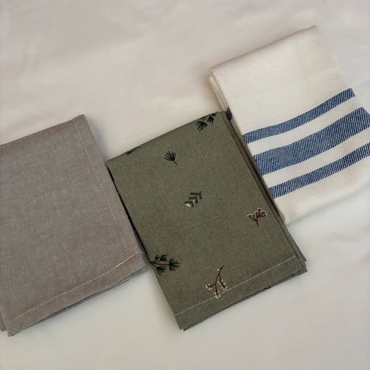 Printed Hand/Lunch Towels (Set of 3)