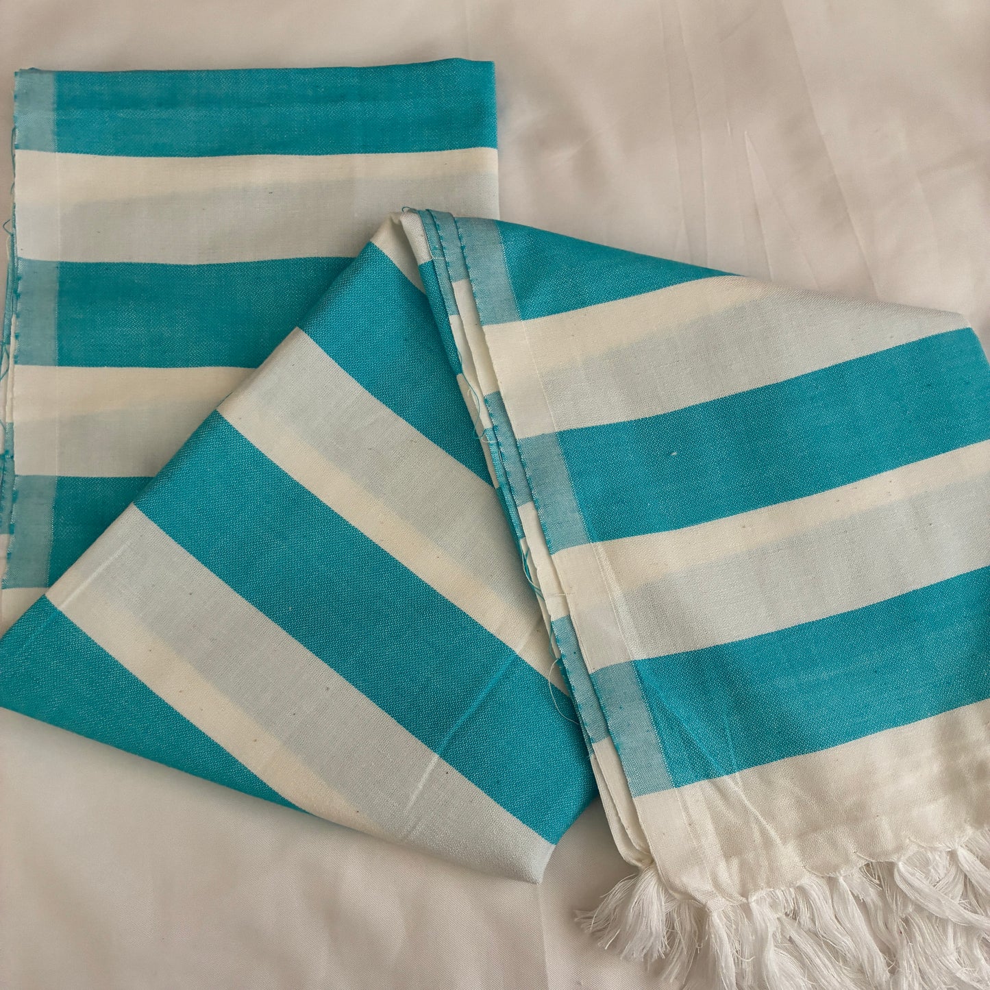 Light Blue Extra Long Cotton Bath Towel
