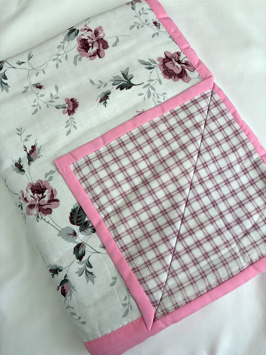 Pink Meadow Single Size Cotton Dohar