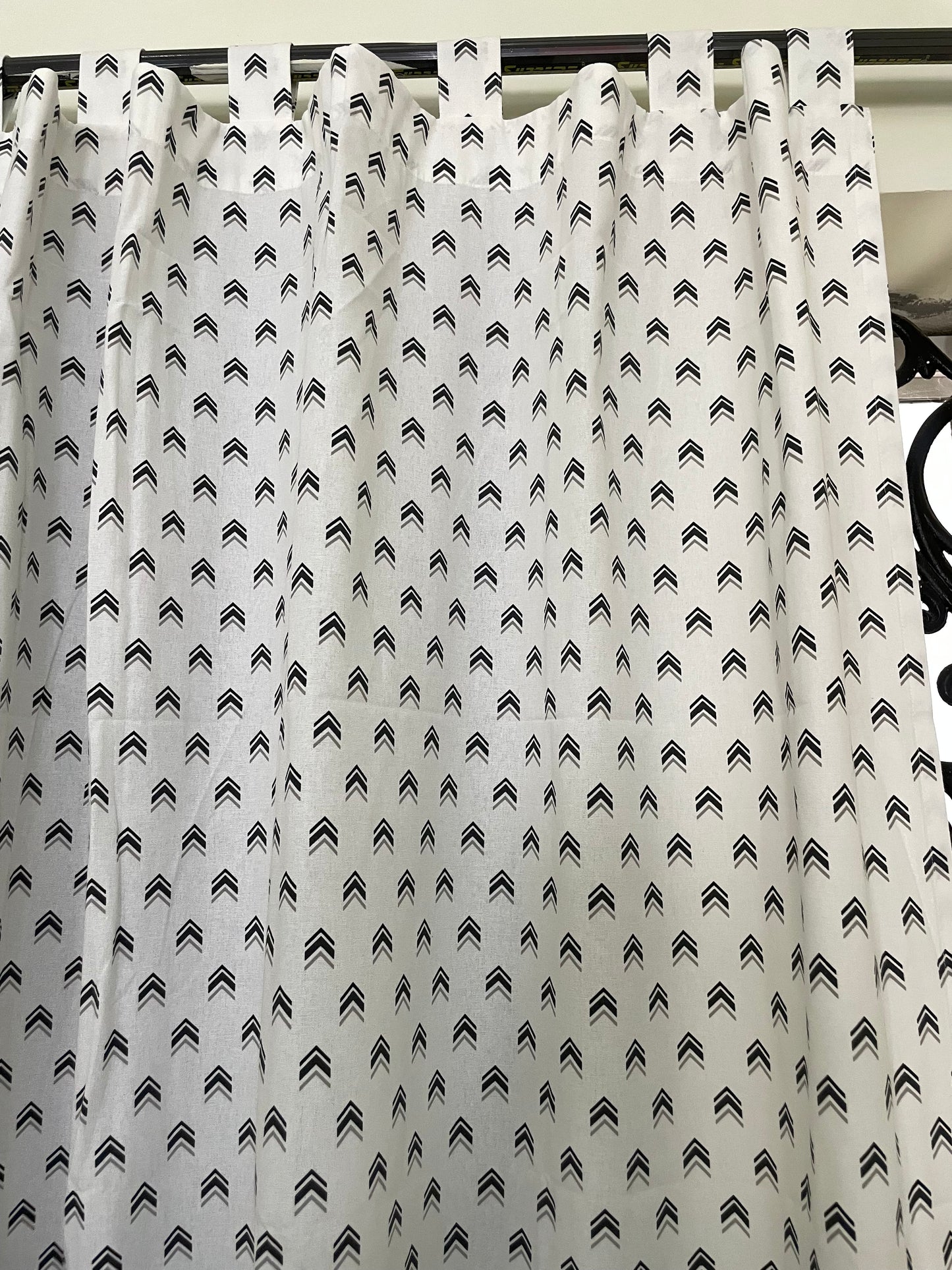 Black & White Cotton Curtains