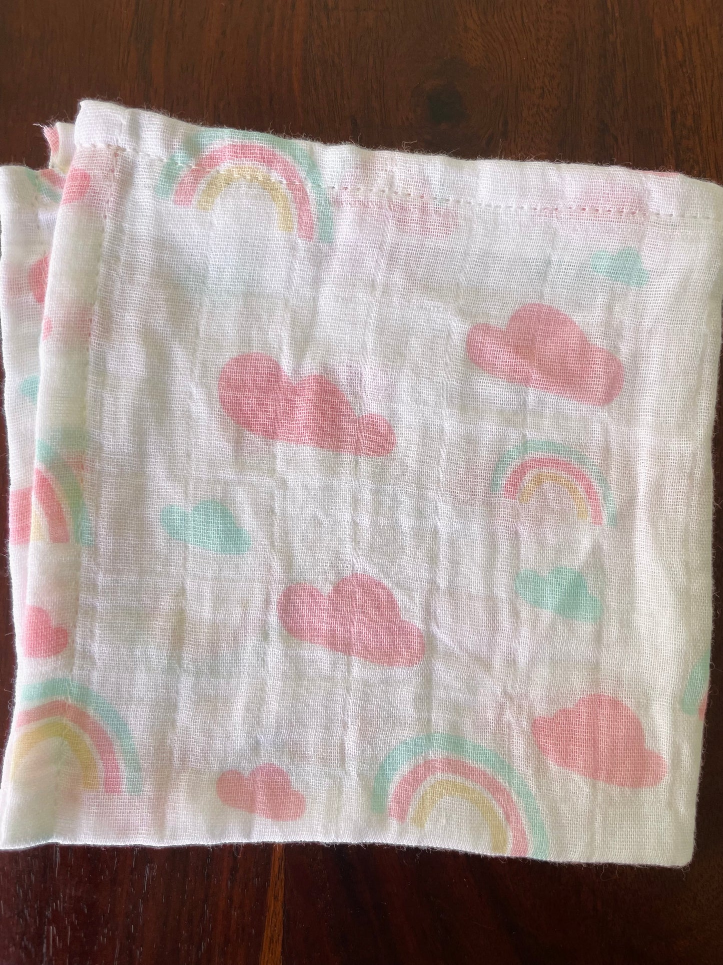 Muslin Baby Napkins/ Kids Handkerchief SET OF 5 , Size 1 ft x 1 ft