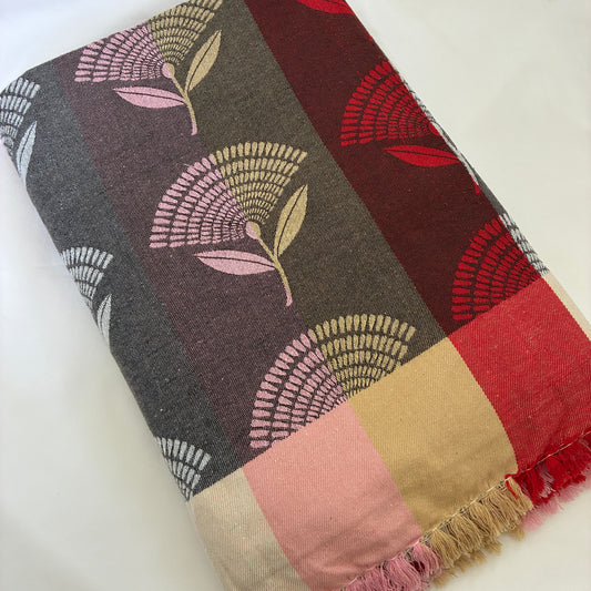 Stripes Double Size Cotton Blanket