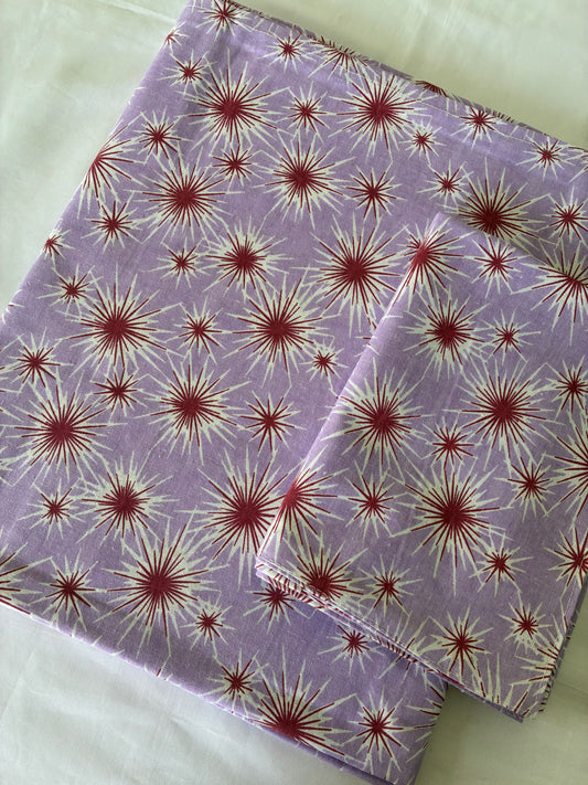 Purple Single Size Cotton Bedspread with 1 Pillow Cover 60 x 90 in