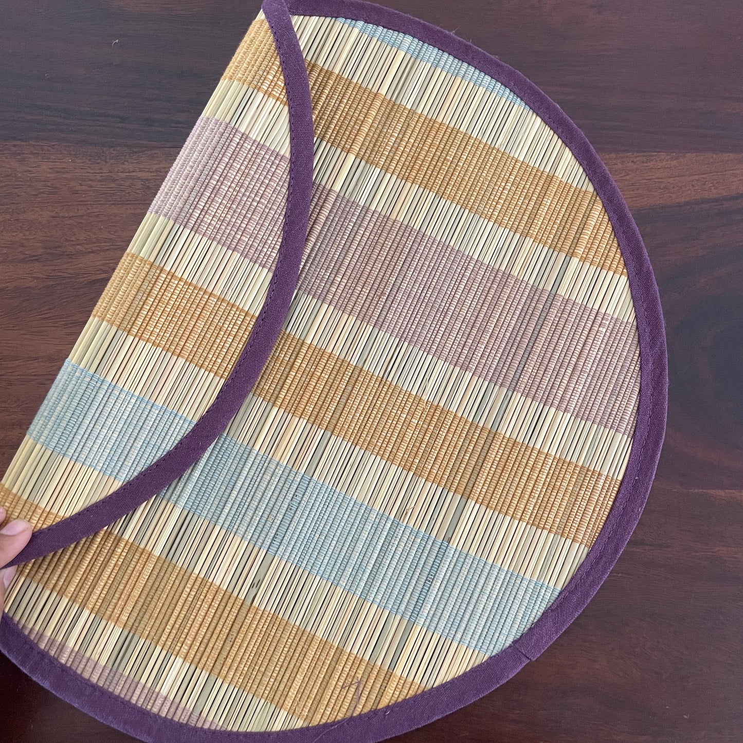 Round Bamboo Placemats Set of 2