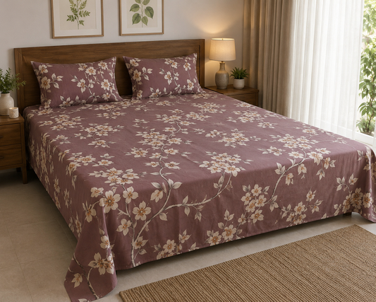 Super King Size Bedspread 120x 120 inches (2 PILLOW COVERS)