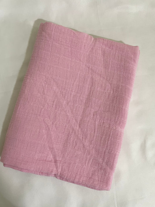 Pink Muslin Bath Towel