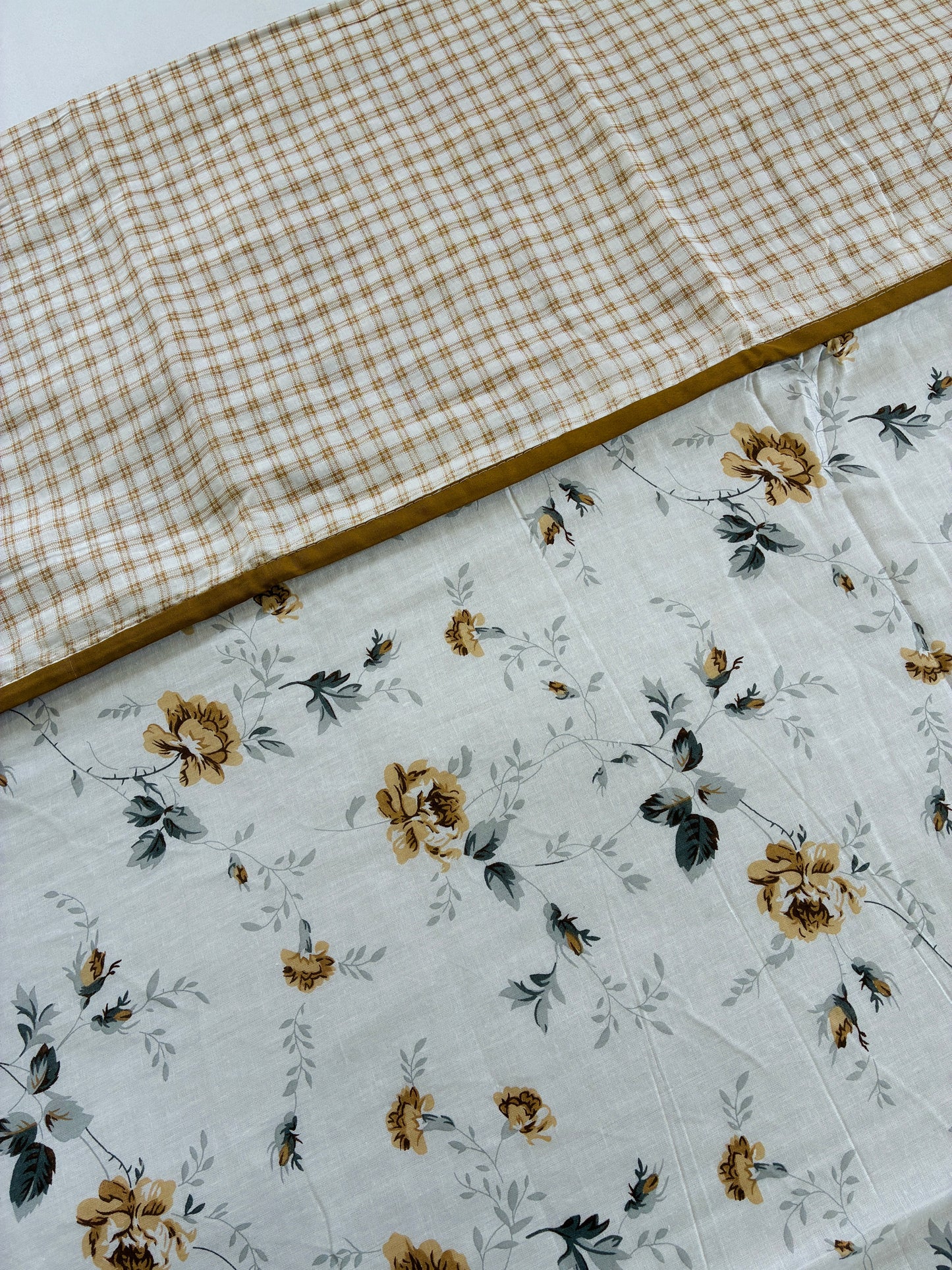Brown Floral Single Size Cotton Dohar