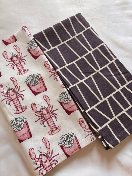 Printed Hand/Lunch Towels (Set of 2)