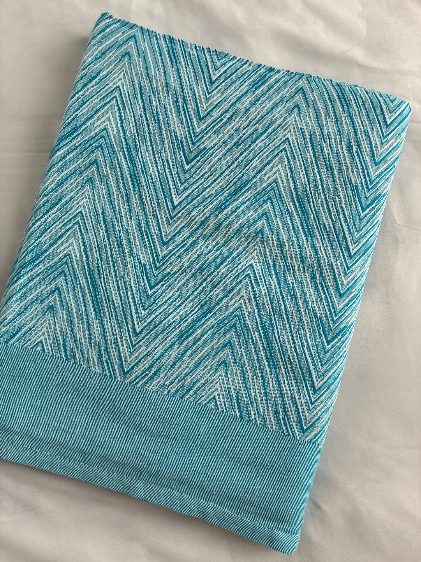 Sky Blue  Dual Tone Cotton  Blanket/ Throw