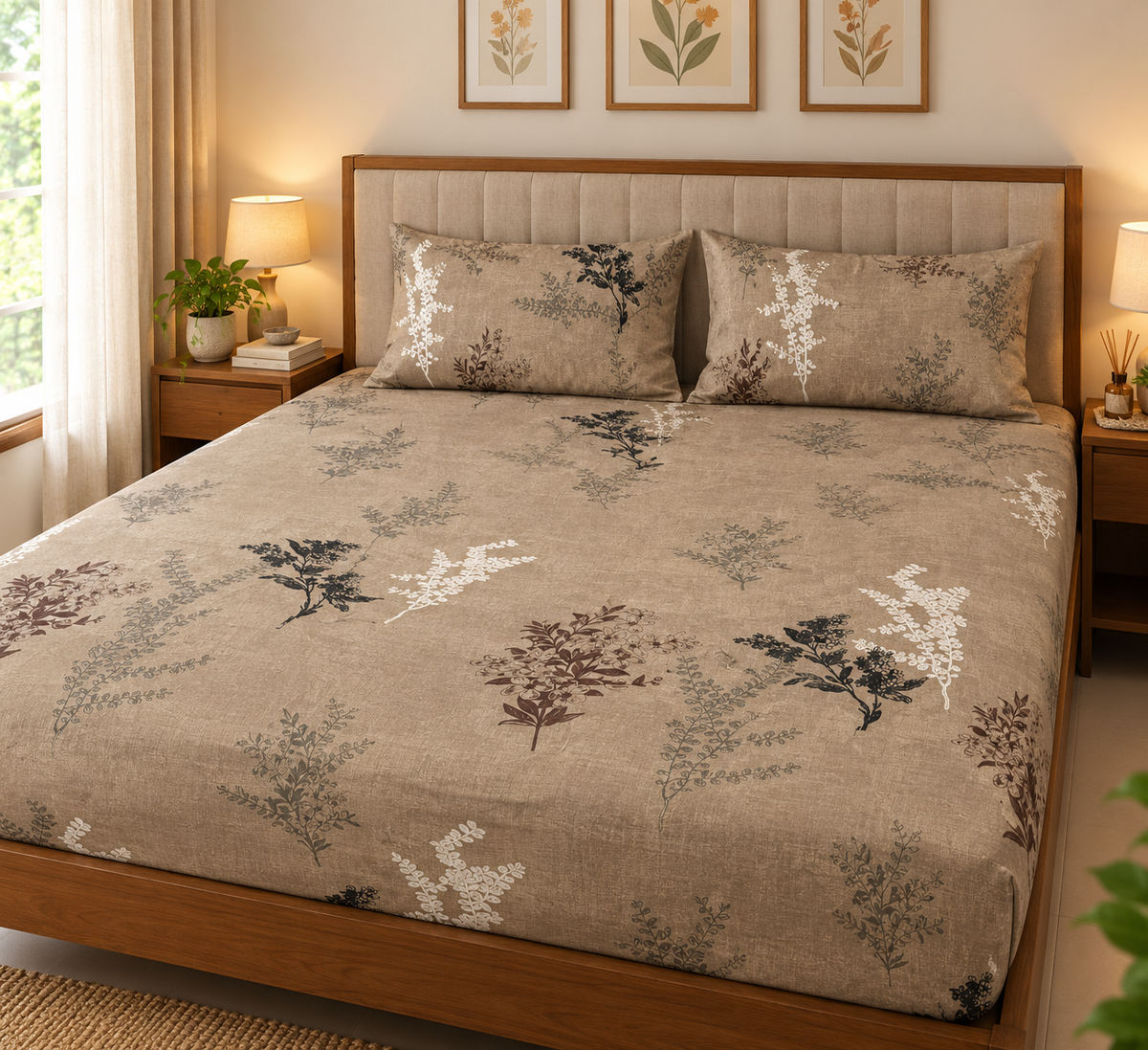Fitted King Size Bedspreads  78x72x8 inches
