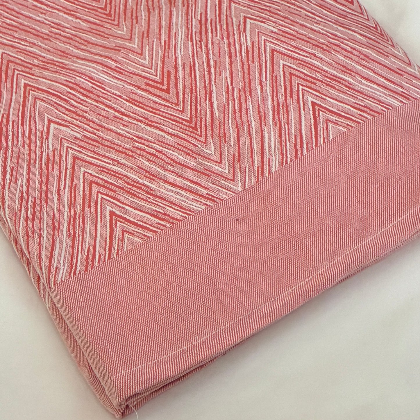 Orange Dual Tone zigzag Single Size Blanket / Throw