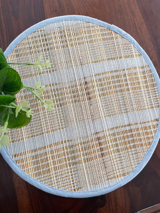 Round Bamboo Placemats Set of 2