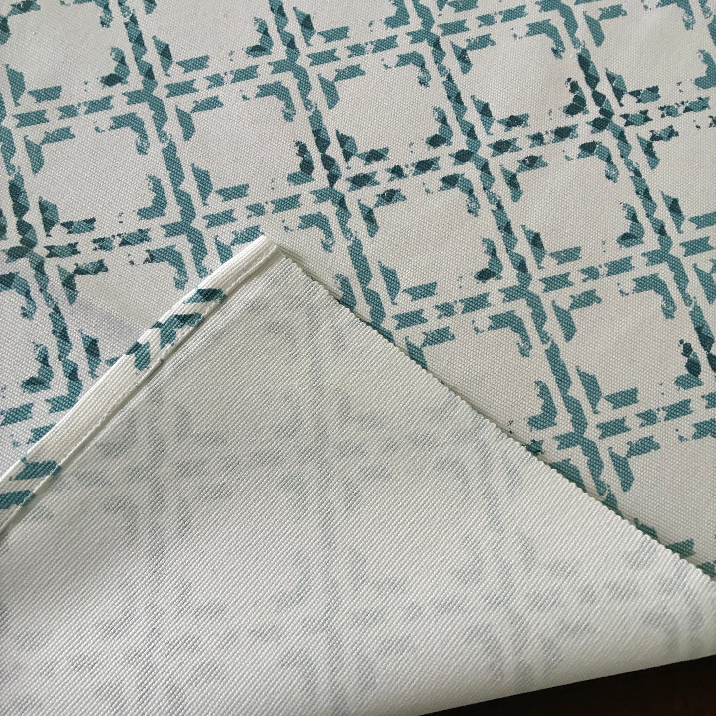 Blue Abstract Table Runner 3 ft long