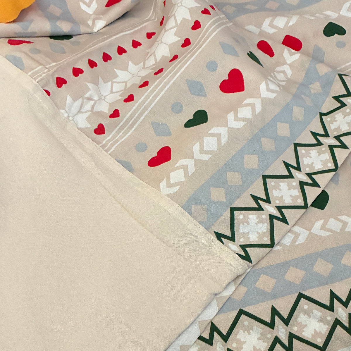 Little heart King Size Cotton Bedspread 100x110 inches