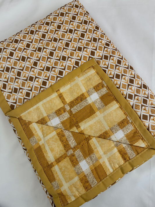 Golden Mosaic Single Size Cotton Dohar