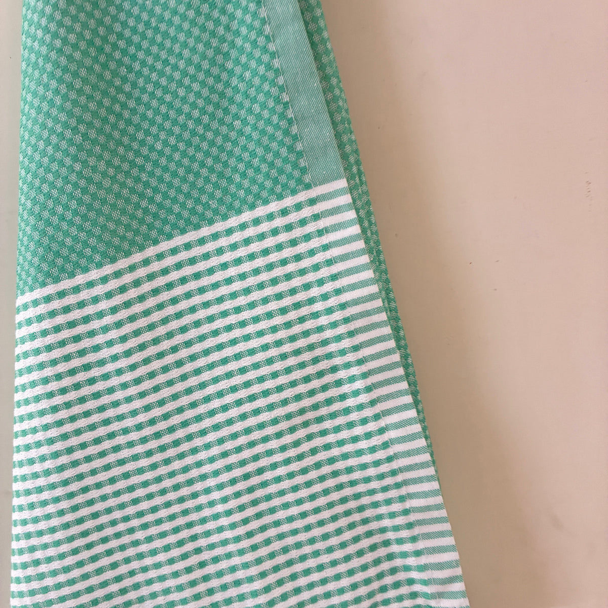 Bluish Green Cotton Bath Towels