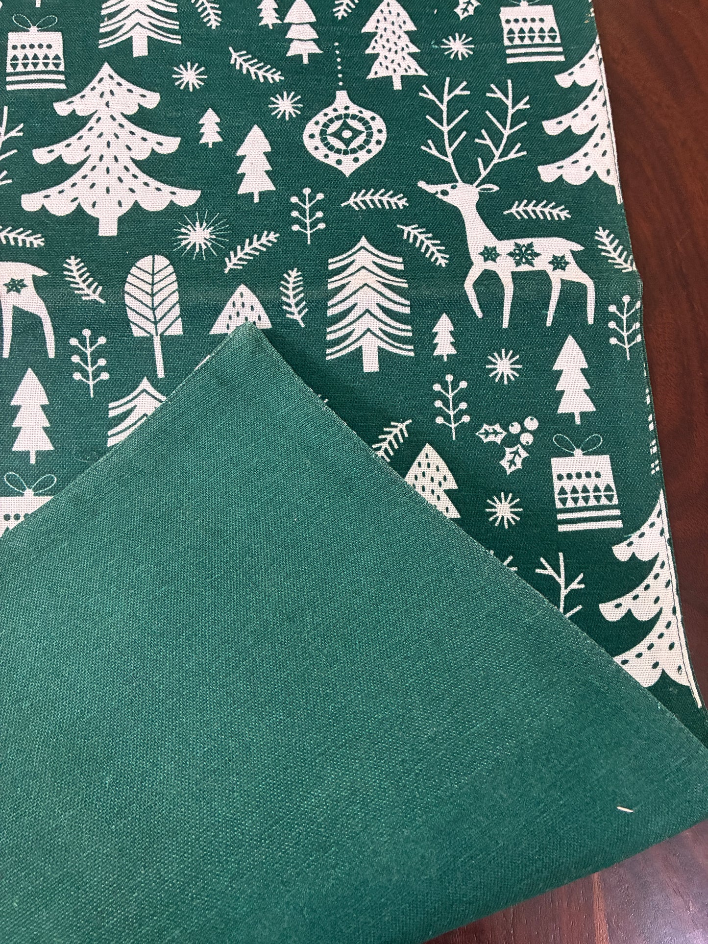 Christmas Prints Table Runner 6 ft long