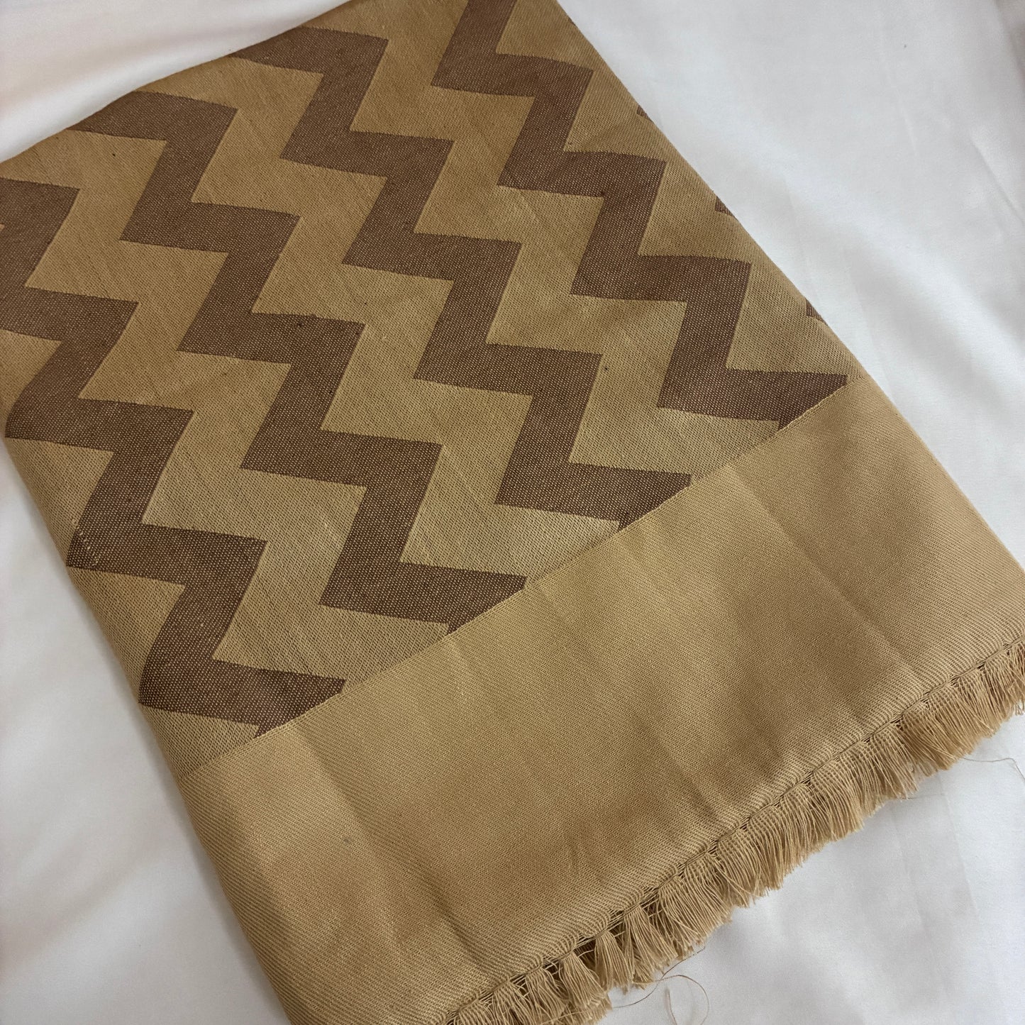 Brown zigzag Single Size Blanket / Throw
